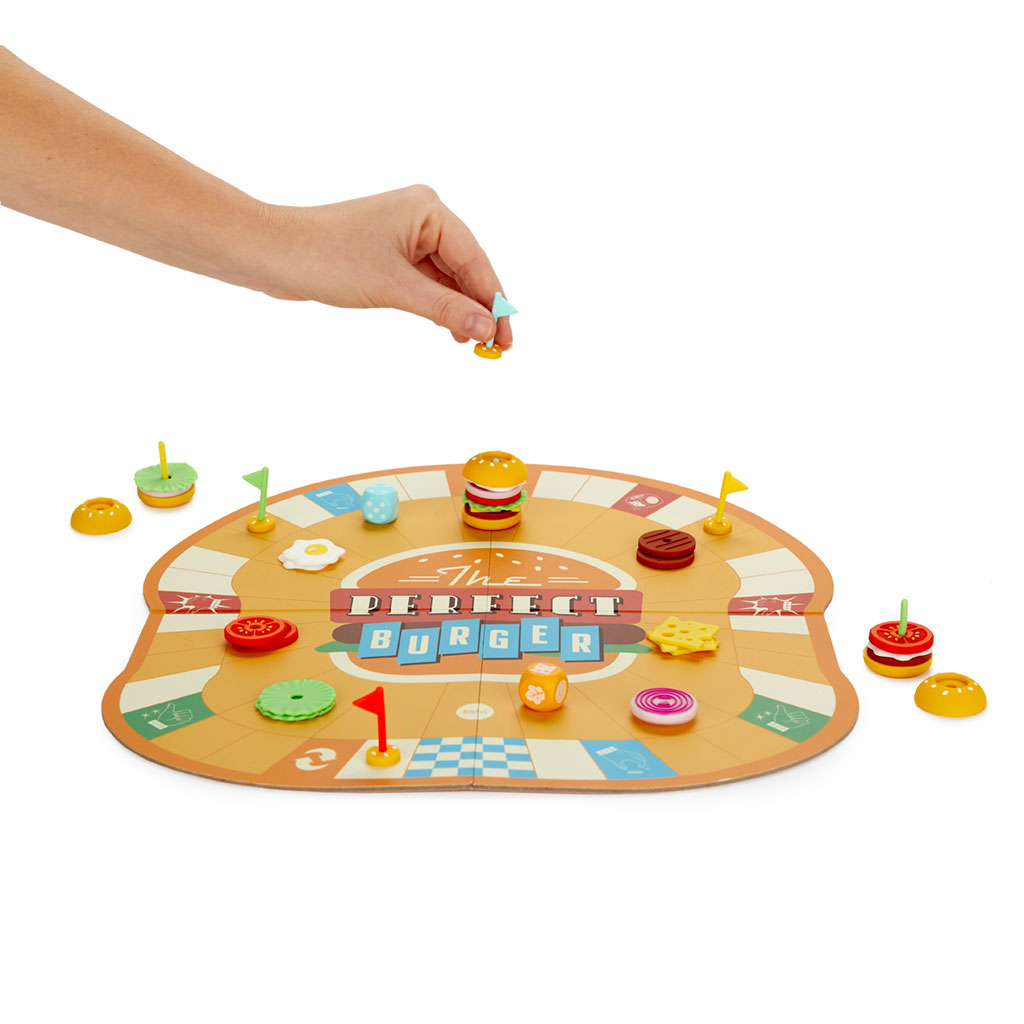Brettspiel THE PERFECT BURGER Silikon Karton bis 4 Spieler 28-teilig 21x35x4cm
