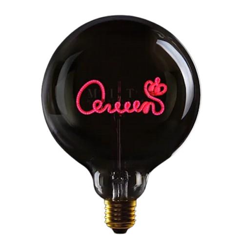 queen-removebg-preview LED Globebirne mit Schriftzug QUEEN G125 E27 2W 90lm 12,5x12,5x17,2cm