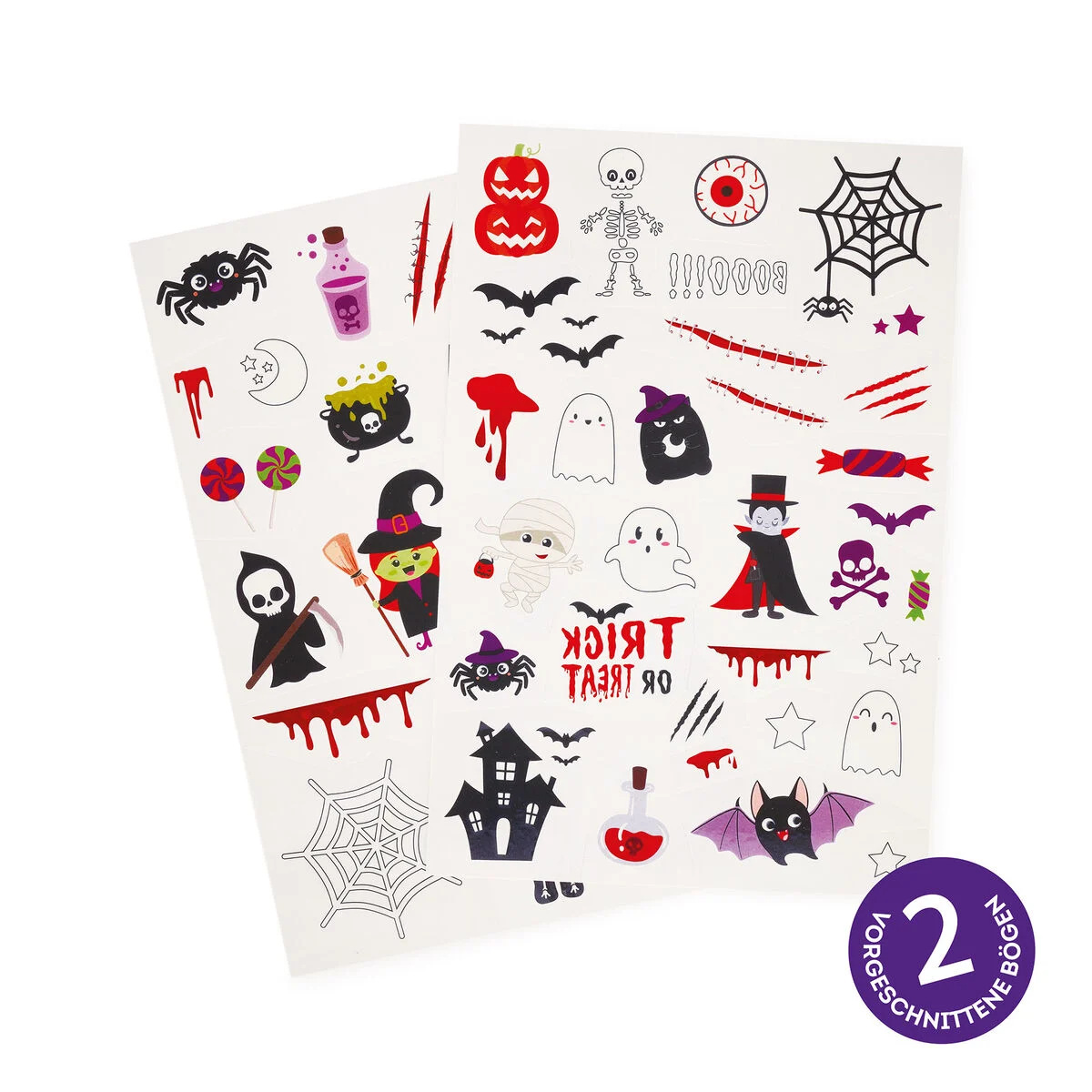 Tattoos Halloween leuchten im Dunkeln 