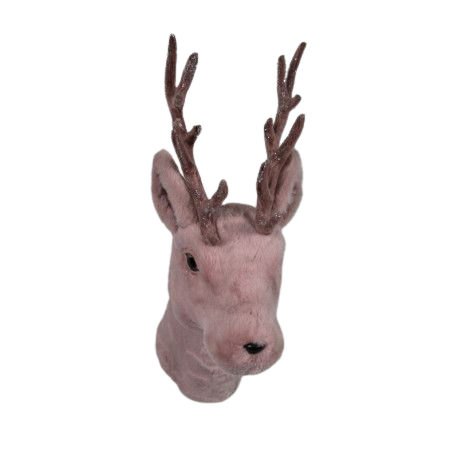 Plüsch Hirschkopf Rosa 35x35cm