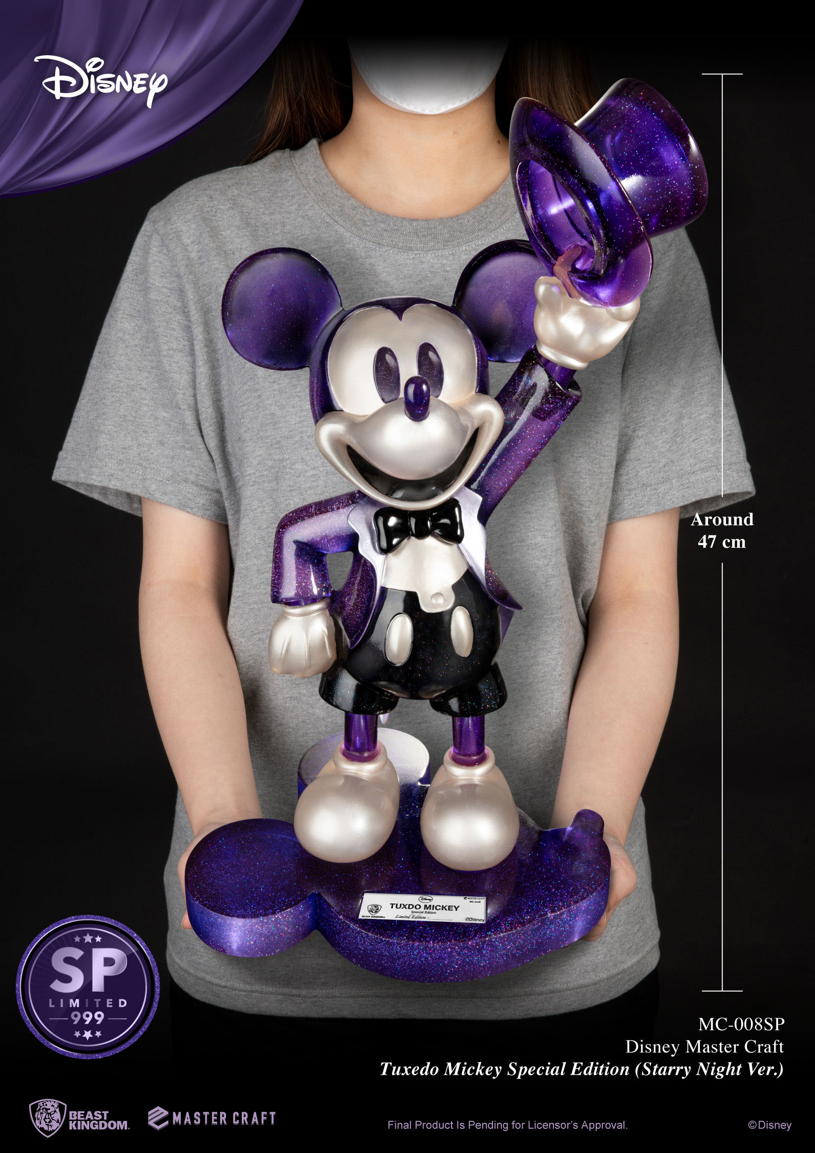 hr_bkdmc-008sp_g Disney Mickey Maus Master Craft Statue "Tuxedo Mickey Special Edition" 47x25x21cm - Streng limitiert