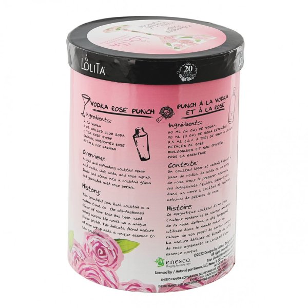 950KyCqLKYlxgK Cocktailglas ROSE PUNCH by Lolita handbemalt Unikat 355ml 4,5x4,5x17,5cm