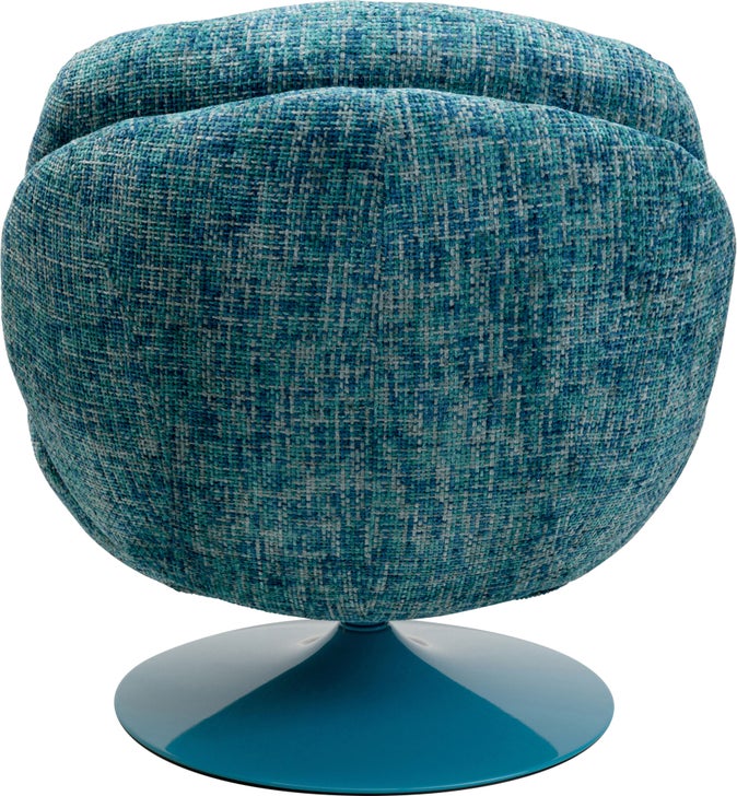 Sessel COSY Strukturstoff Stahl Blau drehbar 89x84x86cm