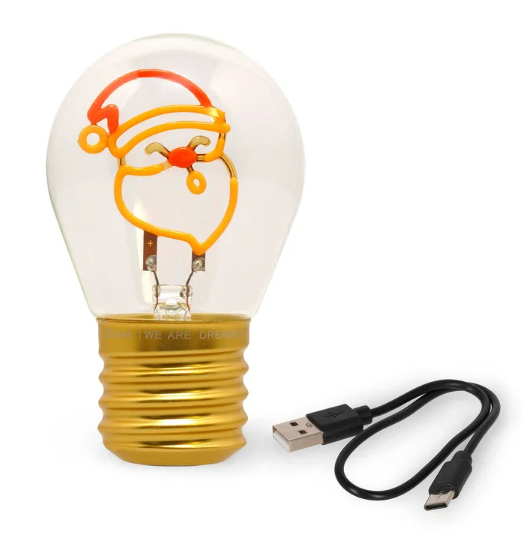 Tischlampe in Glühbirnenform - Bulb Fiction - Weihnachtsmann