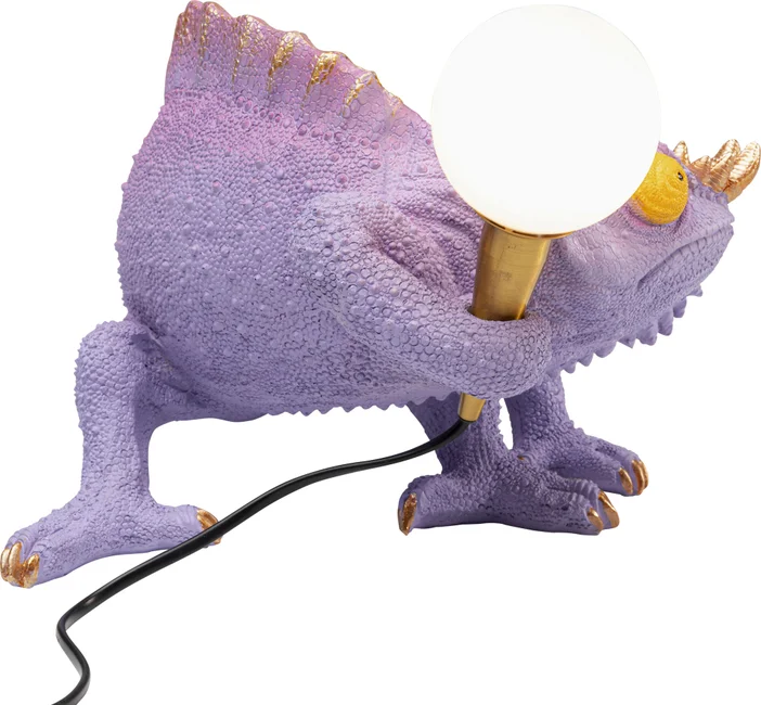 Tischleuchte CHAMELEON Polyresin Violett E27 32x43,5x21,5cm 