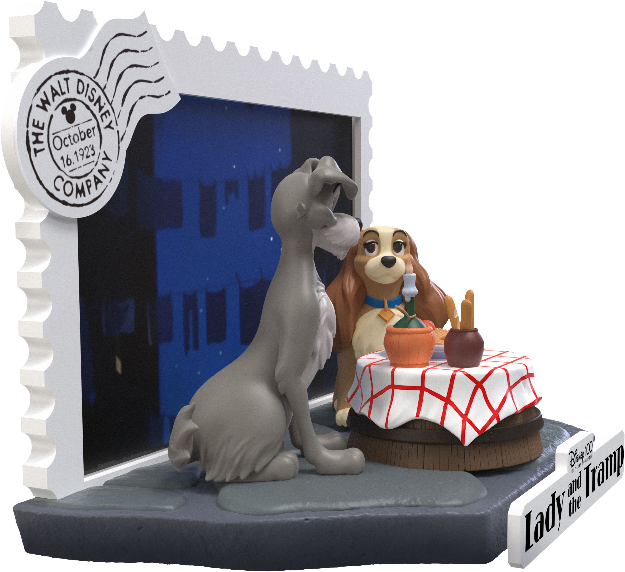 3T23iFpzfdDJ22 Disney 100 Years of Wonder D-Stage Diorama "Lady And The Tramp - Susi & Strolch" 11,8cm