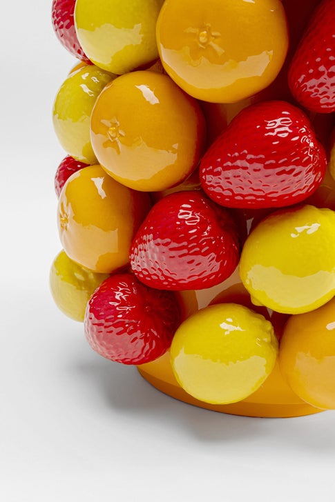 Vase FRUIT PARADE Porzellan handgefertigtes Unikat 23x23x33cm