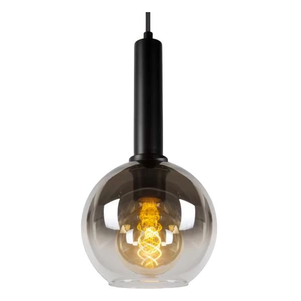 Pendelleuchte MARIUS Rauchglas Schwarz 7xE27 130x30x150cm