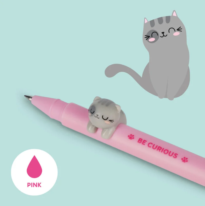 1TzK2tSMxoAqTa Gelstift Lovely Friends mit abnehmbarer Katzen-Figur 0,5
