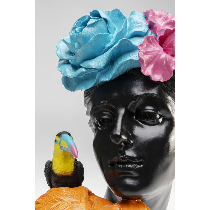 Dekofigur JUNGLE LADY Polyresin handgearbeitetes Unikat 18x26,5x40cm