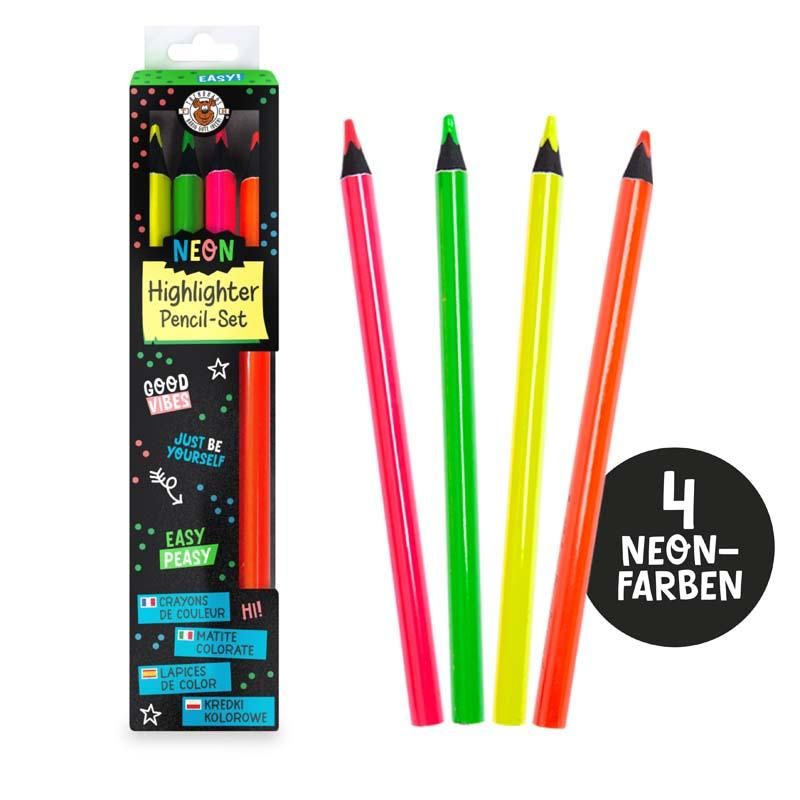 Alles für die Schule Highlighter Pencil 4er-Set 4,2x1,3x20,3cm