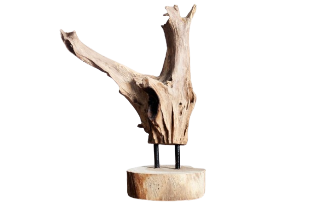 Dekofigur FLAME Teakholz 15x20x30~40cm Dekofigur FLAME Teakholz 15x20x30~40cm