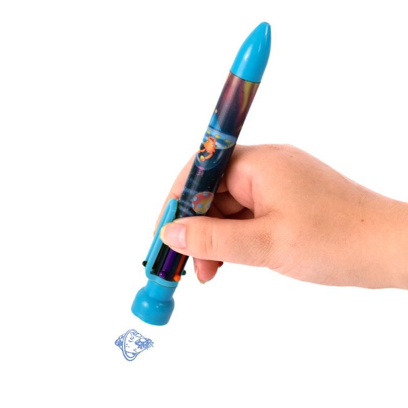 961723_e SPACE ADVENTURE Mehrfarbkulli 6-farbig mit Stempel Grün