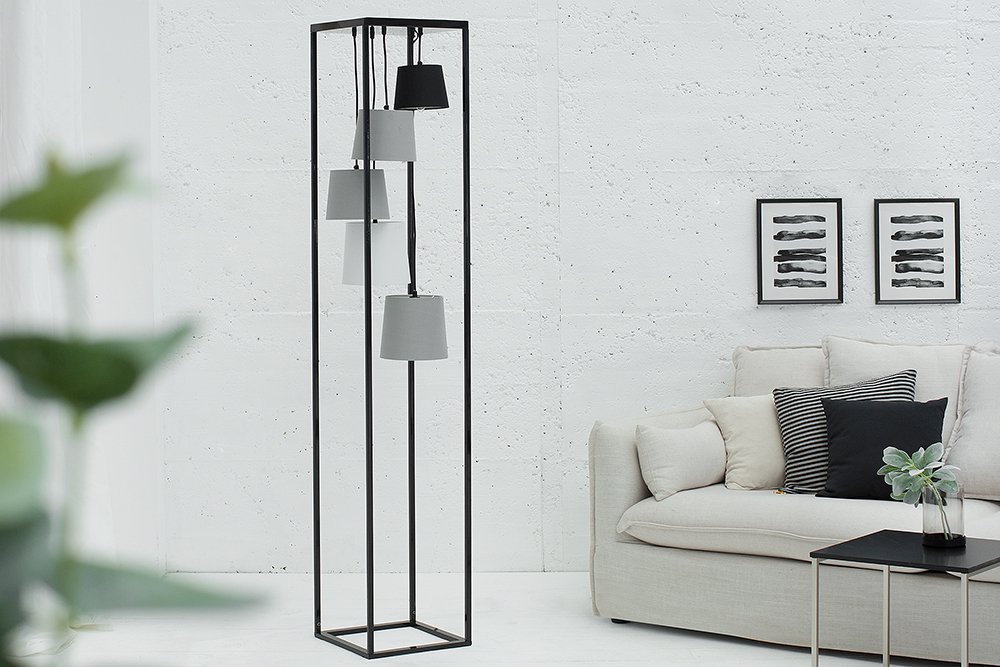 38685_22 Stehleuchte LEVELS Metall E14 Schwarz 32x32x180cm