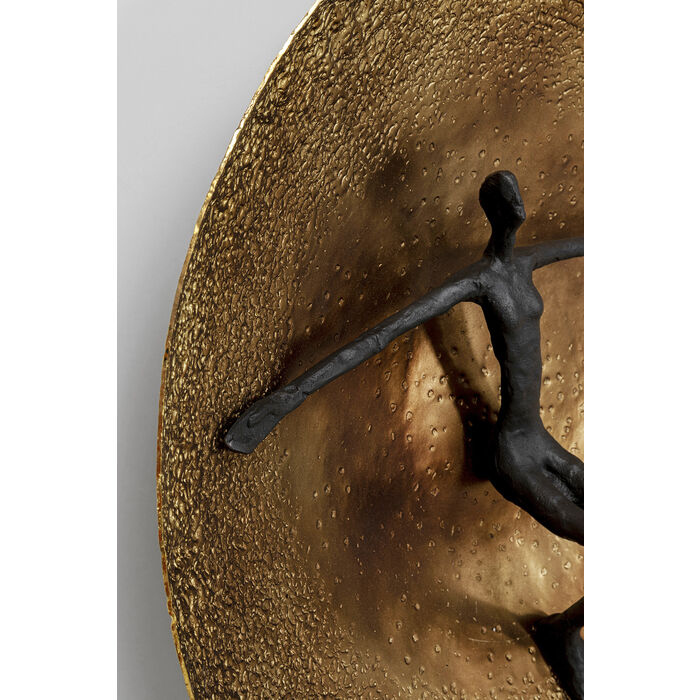 7IiiriFs5BUTWd Wandskulptur UMANO BRASS Messing Unikat 59x59x29cm