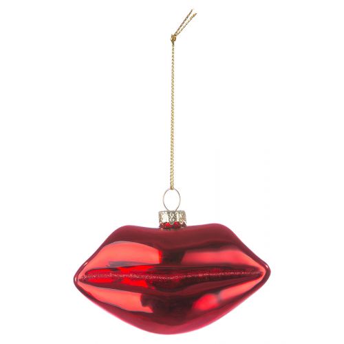 lippen-stuff Weihnachtshänger LIPS Glas 4,5x9,5x6cm