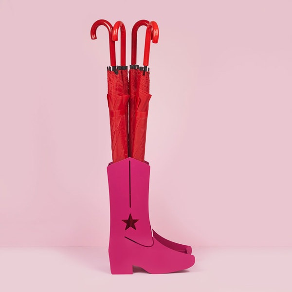Schirmständer PINK COUNTRY BOOT Metall 12x30x40cm
