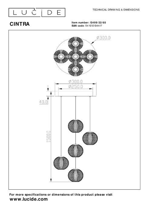 8PR5mLH5sqB2zh Pendelleuchte CINTRA Acrylglas 3x4,7W 283lm 2700K Warmweiß dimmbar