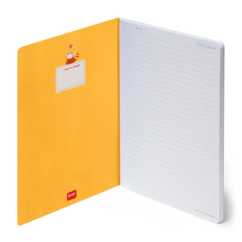 Liniertes Notizbuch  Large  B5-Format Motiv RED PANDA 24,8x18,8x0,9cm