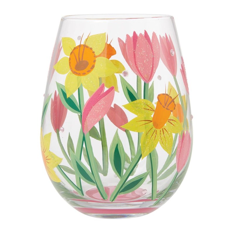 Weinglas SPRING BLOOM by Lolita handbemalt Unikat 591ml 10x10x12,5cm