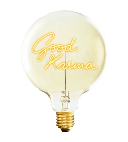 LED Leuchtmittel GOOD KARMA Schriftzug