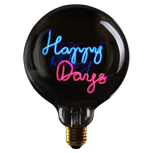 Screenshot-2025-02-03-105031-removebg-preview LED Globebirne mit Schriftzug HAPPY DAYS Rauchglas 2,5W G125 E27 12,5x12,5x17,2cm