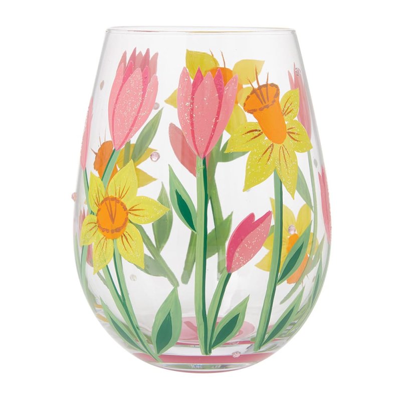 Weinglas SPRING BLOOM by Lolita handbemalt Unikat 591ml 10x10x12,5cm