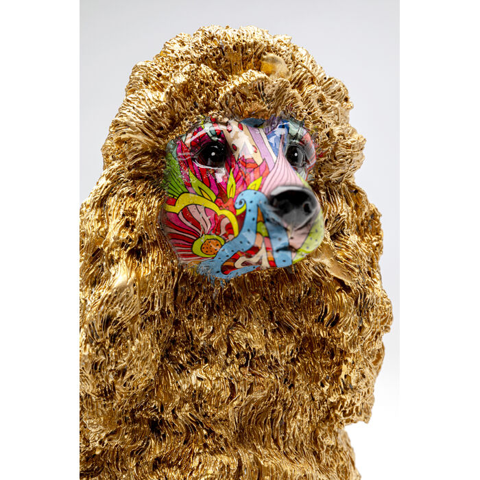 Dekofigur STREET ART GRAFFITI POODLE Polyresin handgearbeitetes Unikat 15,5x32x34cm