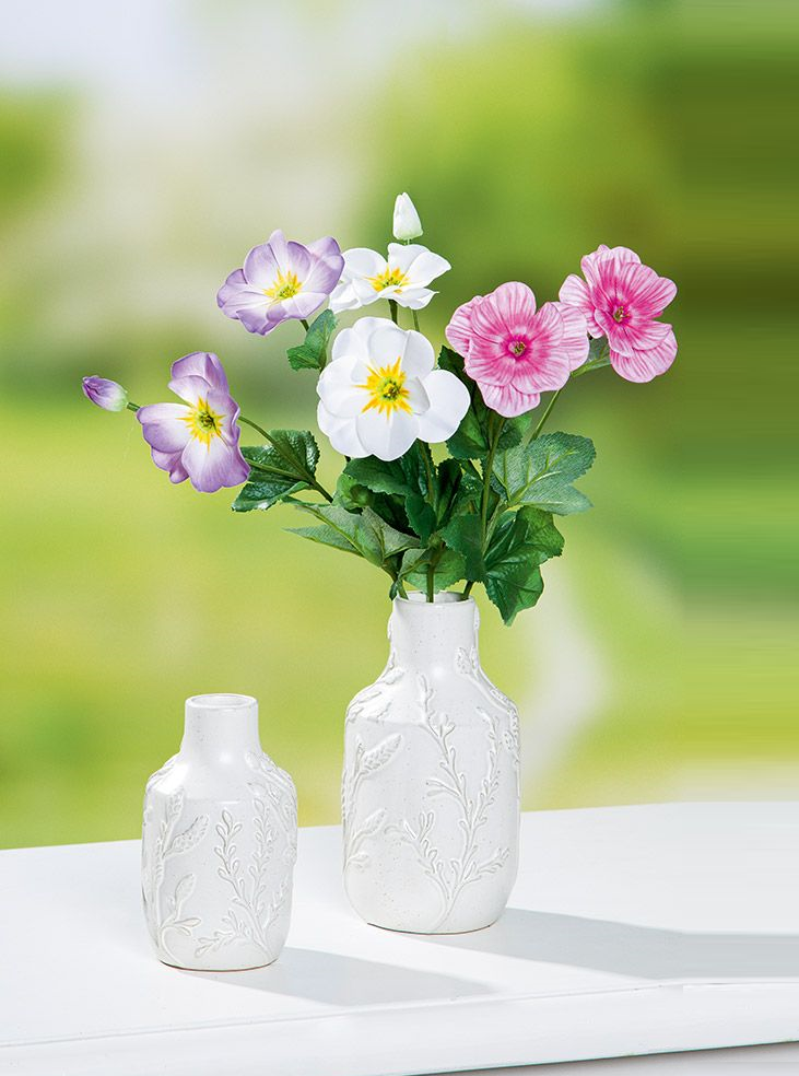 Stielblume PRIMEL Kunststoff Weiß 38cm