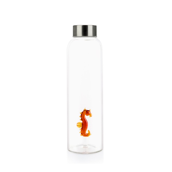 Flasche ATLANTIS SEA HORSE Glas 500ml 6,5x6,5x23cm