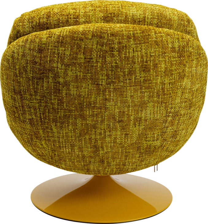 Sessel COSY Strukturstoff Stahl Gelb drehbar 89x84x86cm