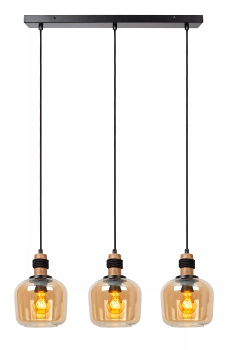 1aviQ3943ID5IS Pendelleuchte ILONA Glas 3xE27 dimmbar