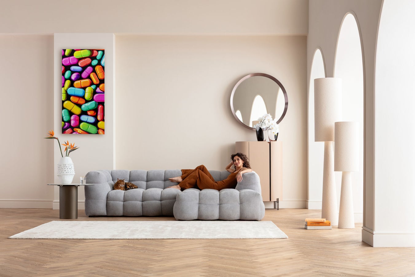 Leinwandbild PASTILLA COLORE handgearbeitetes Unikat inkl. Wandhalterung 3,5x70x140cm Leinwandbild PASTILLA COLORE handgearbeitetes Unikat inkl. Wandhalterung 3,5x70x140cm