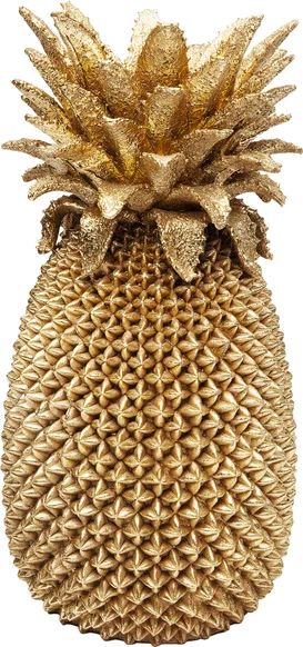1JyAlNydssCAPW Deko Vase Pineapple Polyresin Gold handgefertigt 49,5x24,5x24,5cm