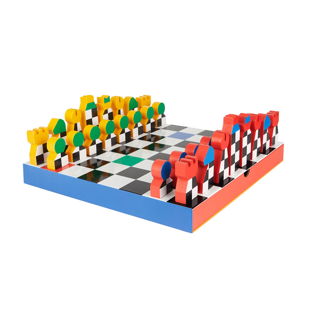 Brettspiel HEY CHESS Schach Holz Hey Studio x Balvi 30,5x30,5x3,7cm