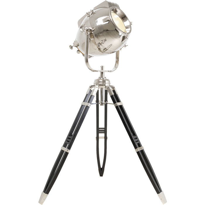 Stehleuchte MOVIE Mangoholz Aluminium E27 handgearbeitet 66x76x230cm