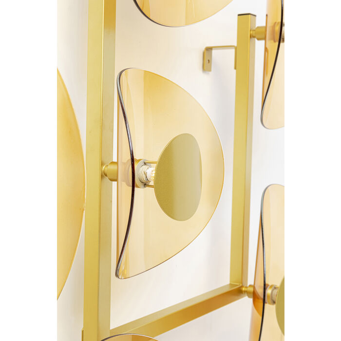 Wandleuchte MARIPOSA BRASS Glas Stahl Gold 11xG9 21x116x198cm