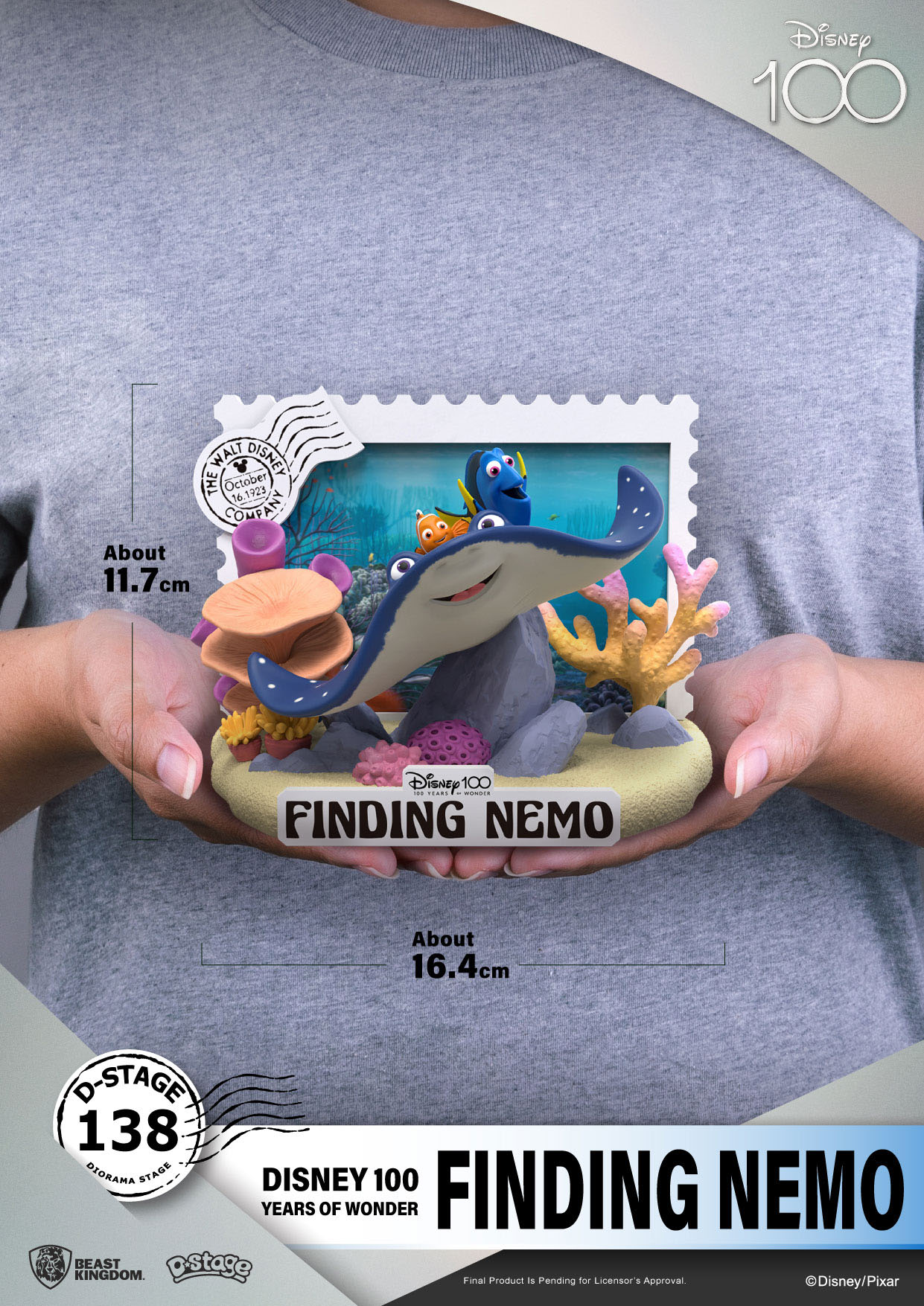 11QK4ffdKEamqJ2 Disney 100 Years of Wonder D-Stage Sammlerstück Diorama "Finding Nemo" 11,7cm PVC