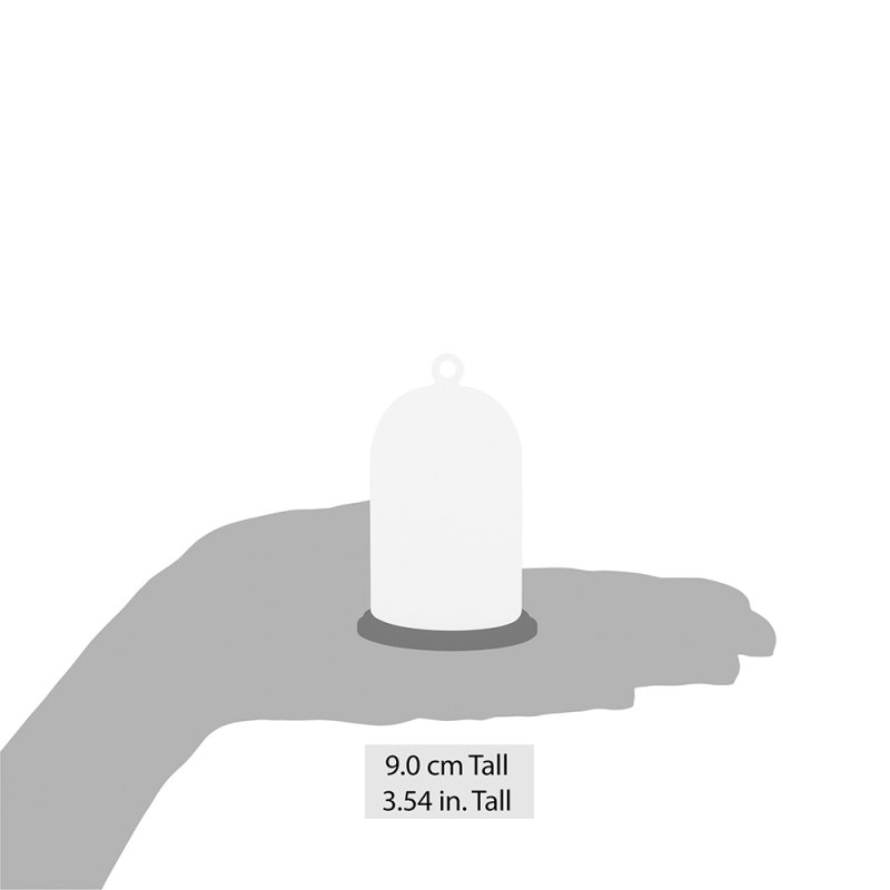 5MWZGAr757Wo6F Hängendes Glaskuppelornament LET IT SNOW 8,5x5x5cm