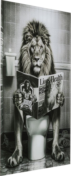 Glasbild BATH LION 0,4x60x80cm