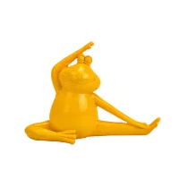 Dekofigur YOGA FROSCH Polyresin Grün 6x17x12cm