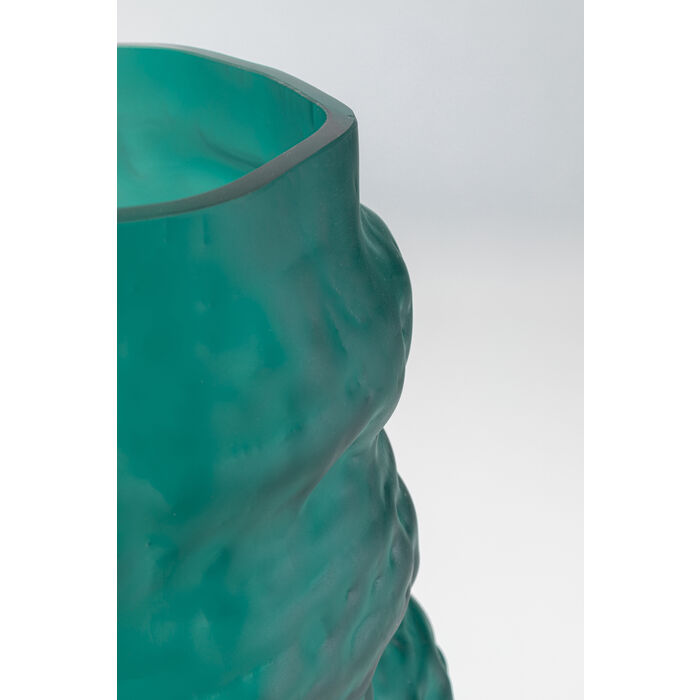 Vase Enrique Türkis mundgeblasen Unikat 46,5x34x27cm