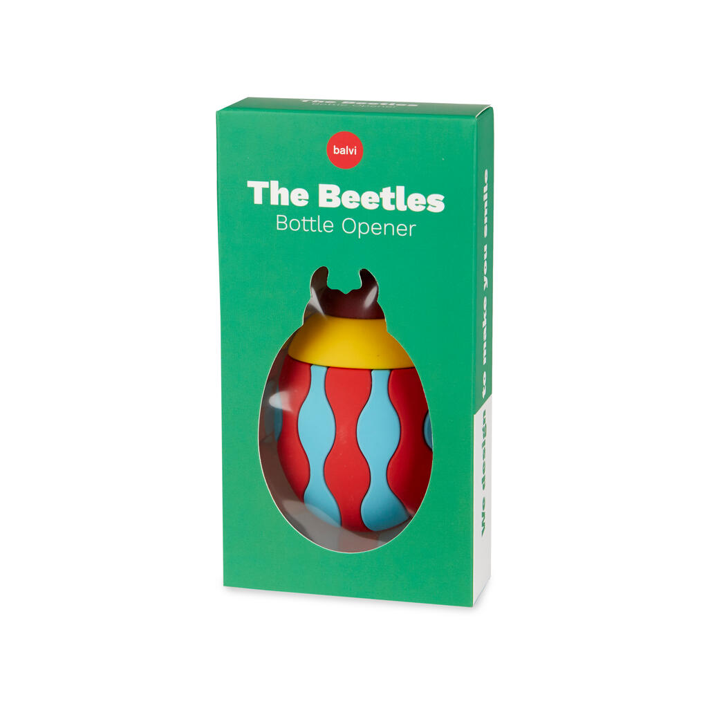 Flaschenöffner THE BEETLES Gelb Silikon Metall Magnetisch 5,5x3x9cm