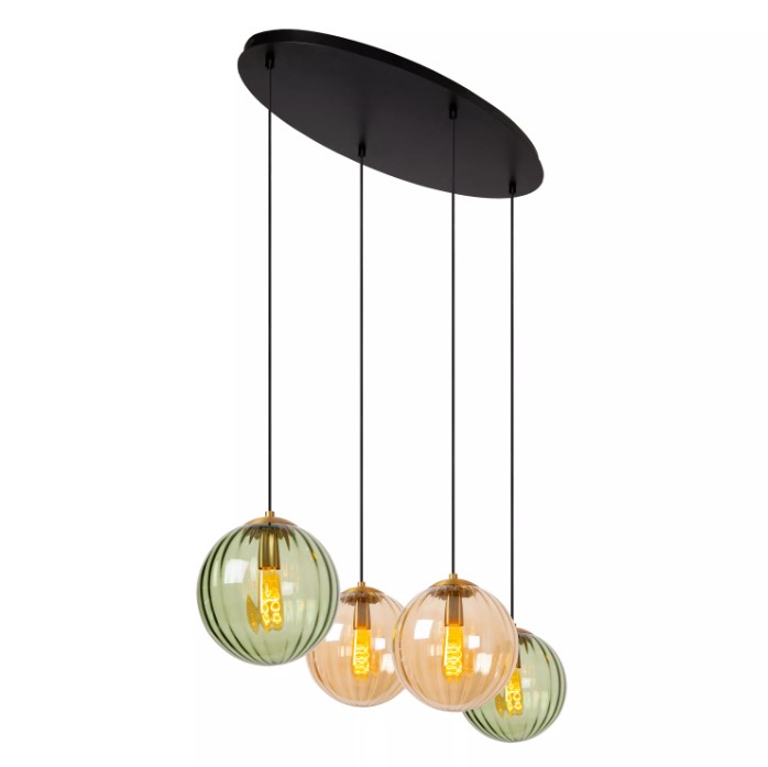 Pendelleuchte MONSARAZ Rund Glas E27 dimmbar