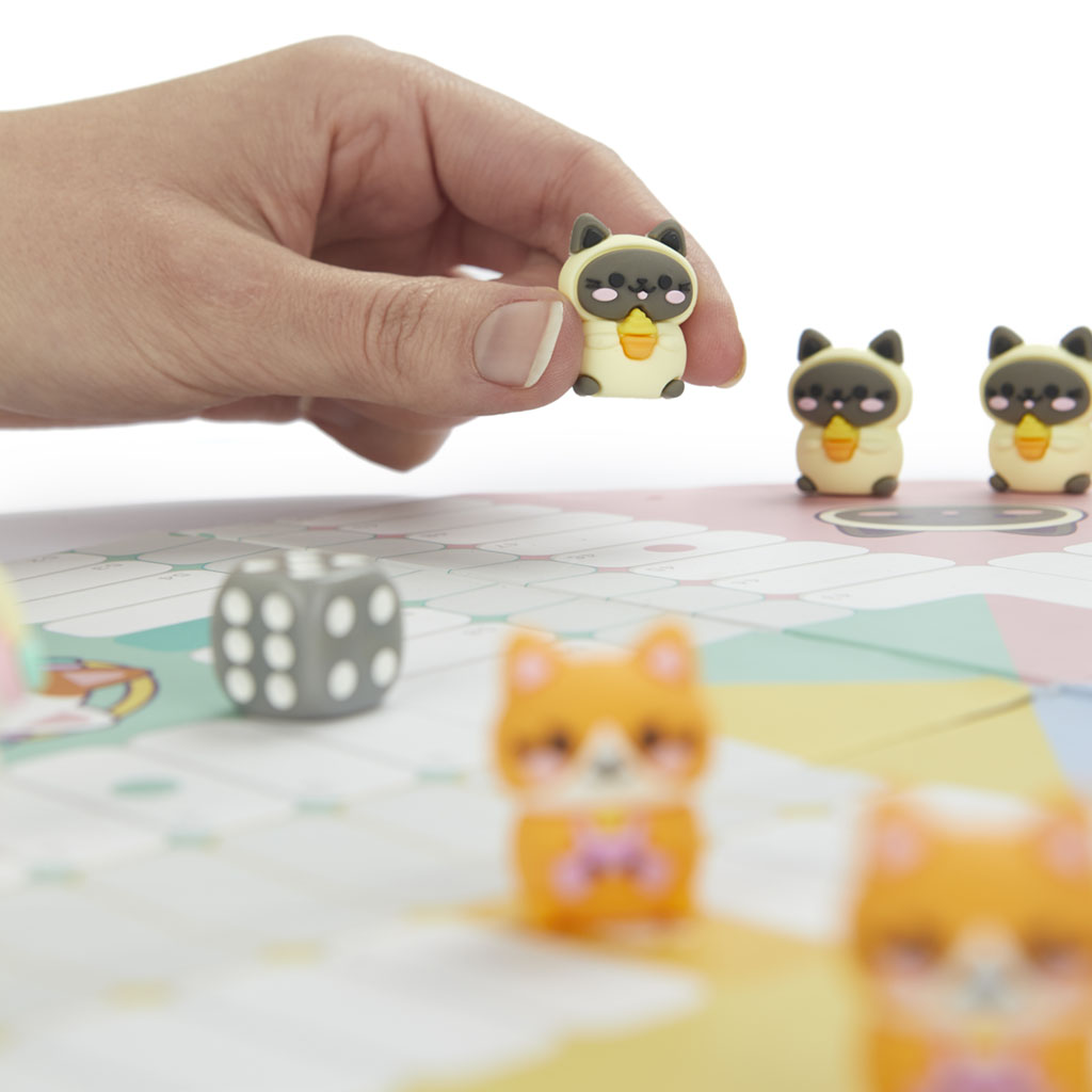 Brettspiel KAWAII PURRCHISI Mensch-Ärger-dich-nicht 22-teilig 21x33,5x2,5cm