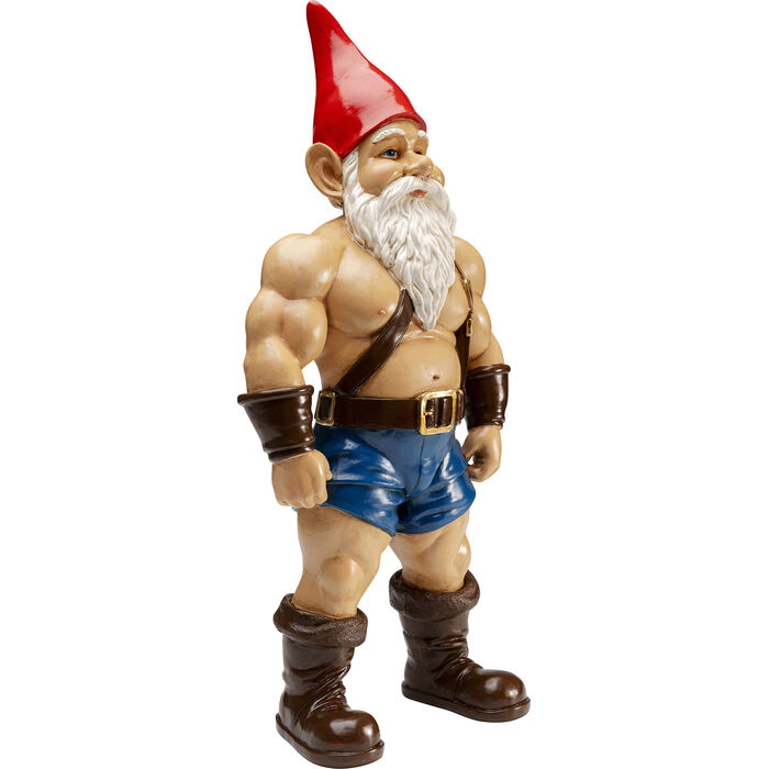 Dekofigur ZWERG MUSCLE Polyresin 14,5x28x59cm