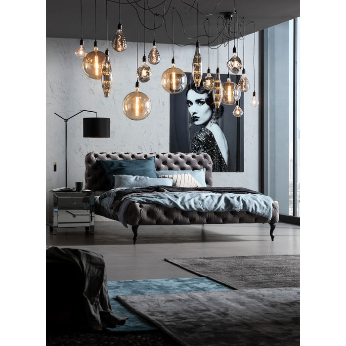 LED Filament Leuchtmittel BULB PEBBLE Silber E27 3W 220lm 2700K Warmweiß Dimmbar 15,2x15,2x24,5cm