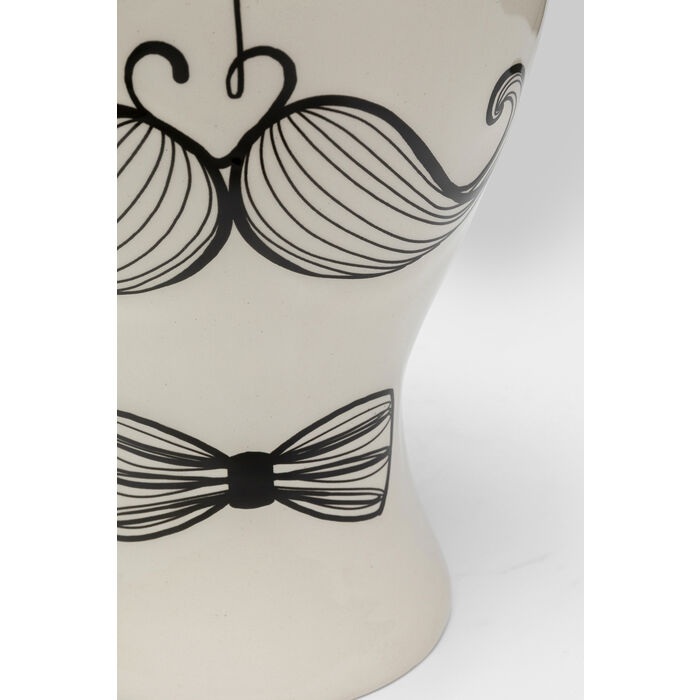 11Yx1s3tGX0HNtg Vase Favola Men Schwarz Weiß handgefertigt 30x19x19cm