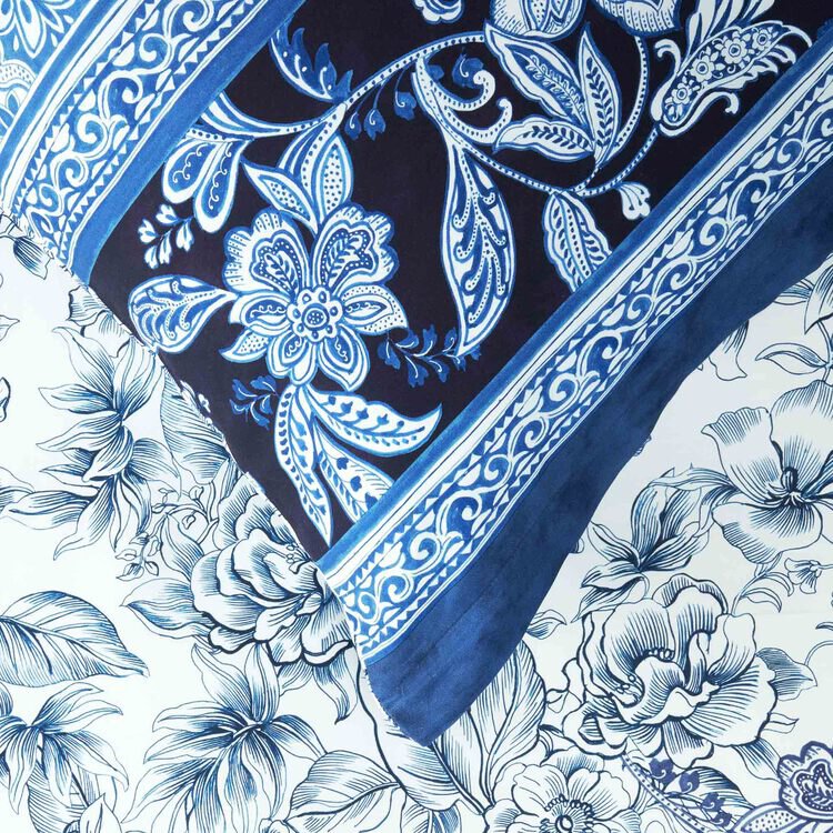 Bettwäschegarnitur CAPODIMONTE Blau 135x200cm + 80x80cm