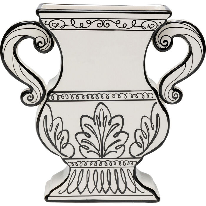 1hAReiQtMGmMvK Vase Favola Schwarz Weiß handgefertigt 23,5x23x5,2cm